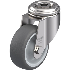 ROULETTE PIVOT. 120KG D. 80MM IN BAND.POLYU 30MM MOY LISSE