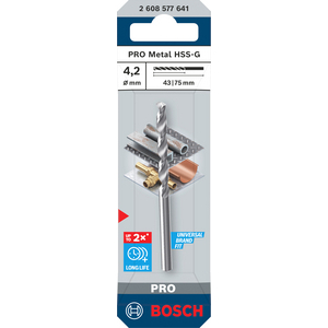 BOSCH METAALBOOR PRO HSS-G, 4,2X43X75 2608577641