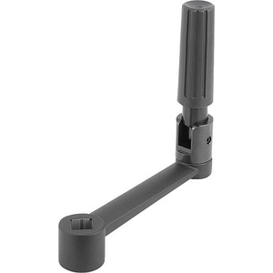 K0997.2417 Handkurbel Aluminium m. Zyl.Griff