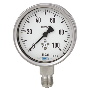 9859357 Manometer 100 mm 0-100 mbar G1/2 Zoll u. Kf.