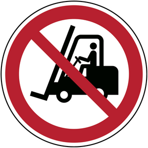 SEGNALETICA DI SICUREZZA ISO â VIETATO LâACCESSO AI CARRELLI ELEVATORI E ALTRI VEICOLI INDUSTRIALE 822597 PIC P006-DIA 200-PP-CRD/1