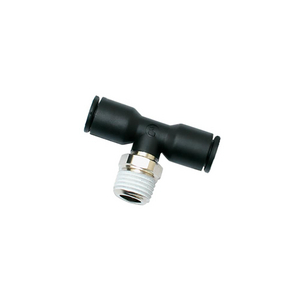 3108 - MALE STUD RUN TEE, BSPT AND NPT THREAD