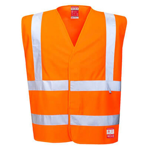 GILET HI-VIS IGNIFUGO - ANTISTATICO ORANGE FR71ORR # XX/3X