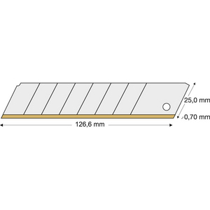 9784710045 Abbrechklinge TiN 25mm Pack a 10 Stück LUTZ BLADES