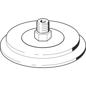VAS-100-1/4-PUR-B Suction cup complete