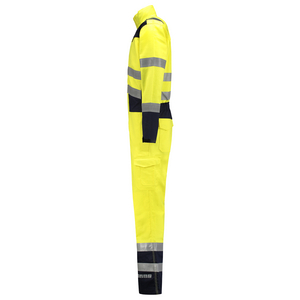 TRICORP OVERALL MULTINORM 753002 FLUO GEEL/INKT BL MT 54