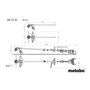 01000578, 8110800170, 601728850 Freischneider-Aufsatz MA-FS 40 ohne Akku Karton