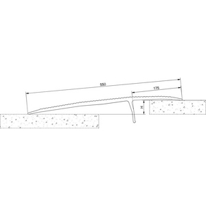 3310004340 Überfahrbrücke Aluminium L550xB1500 mm Tragkraft 4000 kg