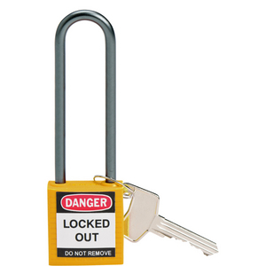 LUCCHETTO DI SICUREZZA COMPATTI CON ARCO DA 75 MM â CHIAVI DIVERSE 814147 814147