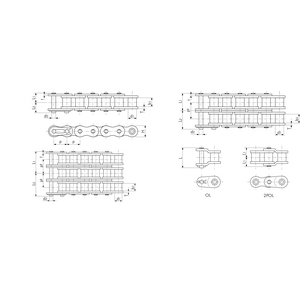 70295062005-M-CATENA DI TRASMISSIONE IN ACCIAIO AL CARBONIO BS-DIN WINNER RF06B 2 (P=3/8) (RP)-M