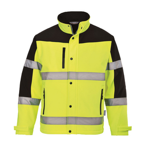 PORTWEST SOFTSHELL JACK 2-TONE S429 HI-VIS GEEL MT L