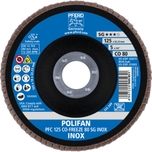PFERD POLIFAN PFC 125 CO-FREEZE 80 SG INOX