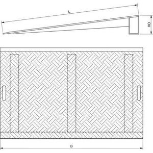 3310004370 Keilbrücke Aluminium SB-K L650xB1000 mm Tragkraft 300 kg