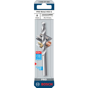 BOSCH METAALBOOR PRO HSS-G, 8X75X117 2608577656