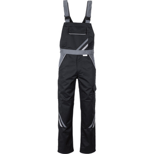 HERREN LATZHOSE HIGHLINE SW/SCH/ZINK 57 PP608413657, 65% Polyester und 35 % Baumwolle, 285 gr/m²