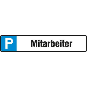3110030080 Parkplatzschild Mitarb. Aluminium gepräg