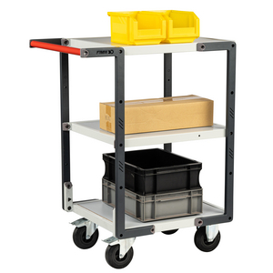SERVANTE MONTEE 3 PLATEAUX MELAMINE 550X500MM ROUES