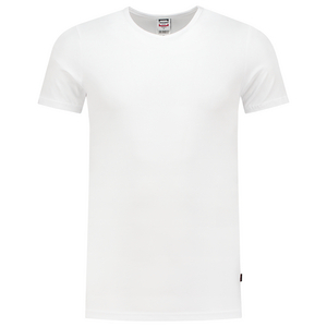 TRICORP T-SHIRT ELASTAAN FIT V HALS 101012 WIT MT XS