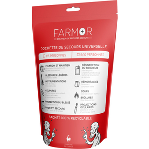 POCHETTE DE SECOURS 100 RECYCLABLE 'UNIVERSELLE' 1/5