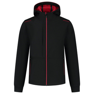 TRICORP SOFTSHELL CAP ACCENT 402705 ZWART/ROOD MT 3XL