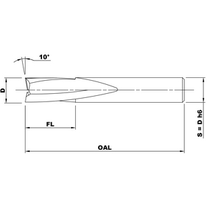 NEXAM-FRAISE A DETOURER CW Z2 HG 20DEG D