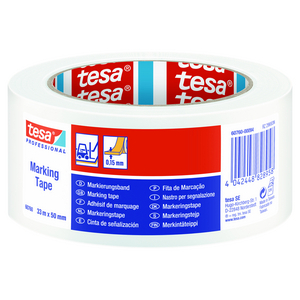 RUBAN ADH.DE MARQUAGE AU SOL PVC MASSE CAOUT 33MX50MM BLANC