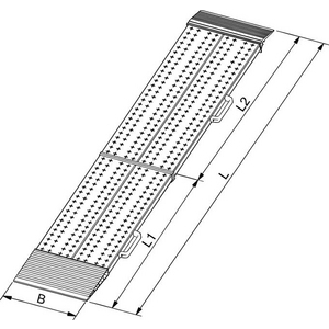 3310004715 Verladsch.-AL L3000xB400 mm faltbar Tragkraft 400kgPaar