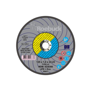 "LIFE + EVO" CUTTING DISCSTAINLESS STEEL- METAL Diameter mm 125