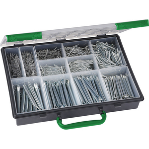 COFFRET GOUPILLES FENDUES TYPE V ACIER ZINGUE (2500 ELEMENTS)