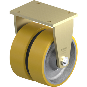 ROULETTE FIXE 4500KG D.300MM AC BAND.POLYU 2X100MM MOY BILLE