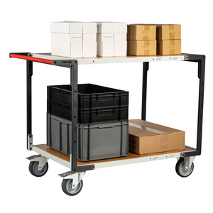SERVANTE MONTEE 2 PLATEAUX MEDIUM 1200X800MM ROUES