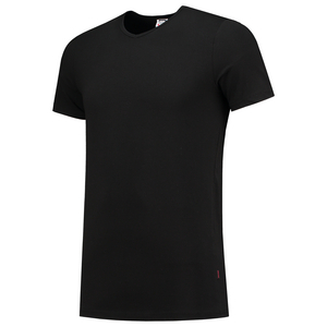 TRICORP T-SHIRT ELASTAAN FIT V HALS 101012 ZWART MT 4XL