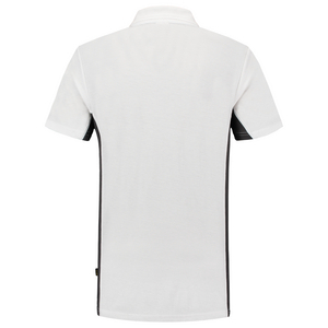 TRICORP POLOSHIRT BORSTZAK 202002 WIT/DONKER GRIJS MT XL