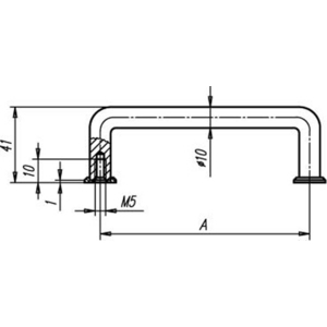 BEUGELGREEP ALUMINIUM STEEK 120 / M5 06917-120053