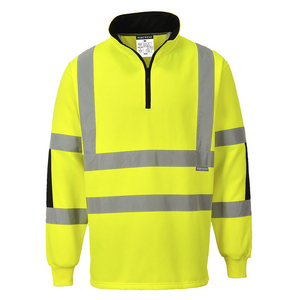 thumbnail image 2 of Portwest PW326 Hi Vis 1/4 Zip Sweatshirt - All Clothing & Protection | Uniforms, Workwear, Specialist Equipment & PPE Suppliers 2 of 13