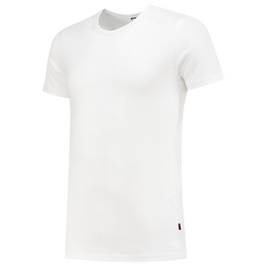 TRICORP T-SHIRT ELASTAAN FIT V HALS 101012 WIT MT XS