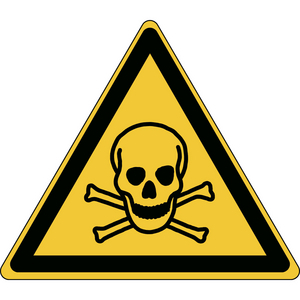 SEGNALETICA DI SICUREZZA ISO â ATTENZIONE MATERIALE TOSSICO 828695 PIC W016-TRI 200-AL-CRD/1