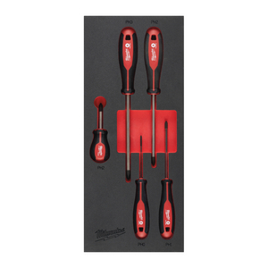 MILWAUKEE FOAM INLAY SCHROEVENDRAAIERSET 5 DELIG 4932492393