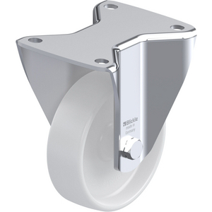 ROULETTE FIXE 300KG D.125MM AC BAND.POLYA 40MM MOY LISSE
