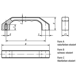 K0199.160083. Bügelgriff Form C, A=160, M8