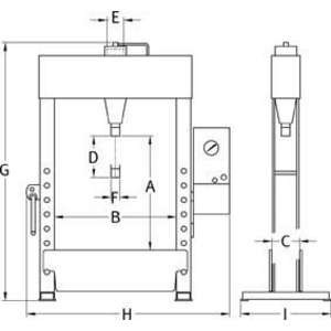 3310009385 Werkstattpresse EP60D m. Elektropumpe 60t