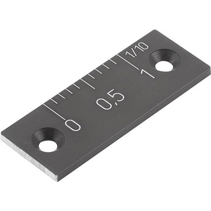 K0757.1001. Massstab Aluminium, Nonius mit Bohrung