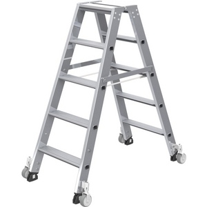 3210031190 Stufen-Stehleiter Alu rollbar 2x5 Stufen