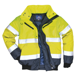 BOMBER BICOLORE HI-VIS YELLOW/NAVY C465YNR # XL