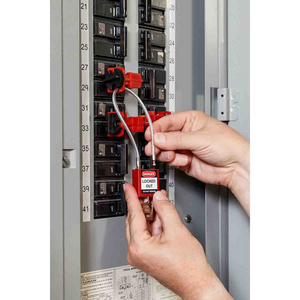 LUCCHETTO DI SICUREZZA â COMPATTI CON CAVO 146120 COMPACT CABLE PADLOCK RED 20CM KD