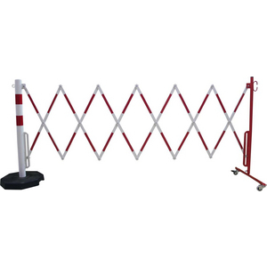 3110026600 Sperrfosten D60mm rot-weiss Platte