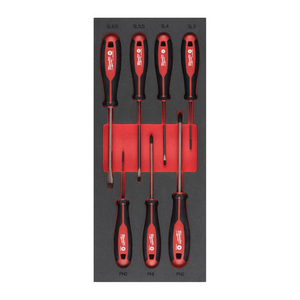 MILWAUKEE FOAM INLAY SCHROEVENDRAAIER SL & PH SET (7 DELIG)