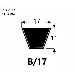 Courroie trapézoidale lisse Contitech Conti V B49 17 x 1250 Li / 1295 Courroie trapézoidale lisse Contitech Conti V B49 17 x 1250 Li / 1295