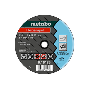 METABO DOORSLIJPSCHIJF 230X1,9X22,2 RVS FLEXIARAPID