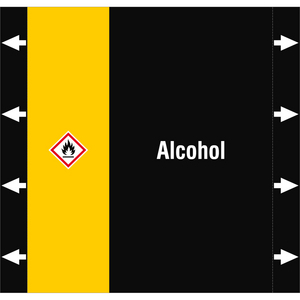 BRADY LEIDINGMERKER 220X210 ALCOHOL